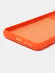 Оранжевый силиконовый чехол на Xiaomi Poco C40 ( Сяоми Поко С40 ) прозрачный , защита камеры