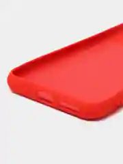 Красный силиконовый чехол на Xiaomi Poco C40 ( Сяоми Поко С40 ) прозрачный , защита камеры