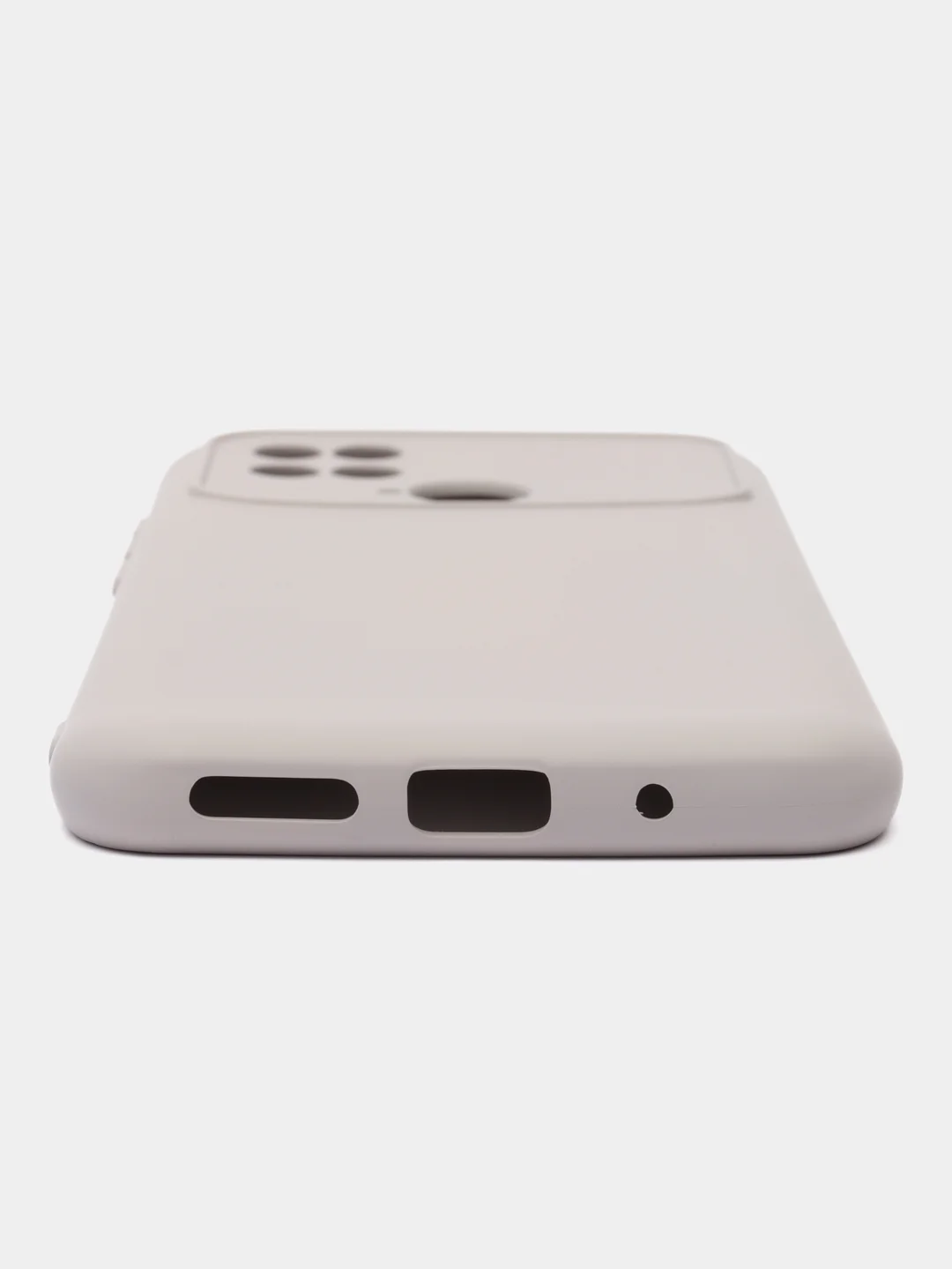 Бежевый меланж силиконовый чехол на Xiaomi Poco C40 ( Сяоми Поко С40 ) прозрачный , защита камеры