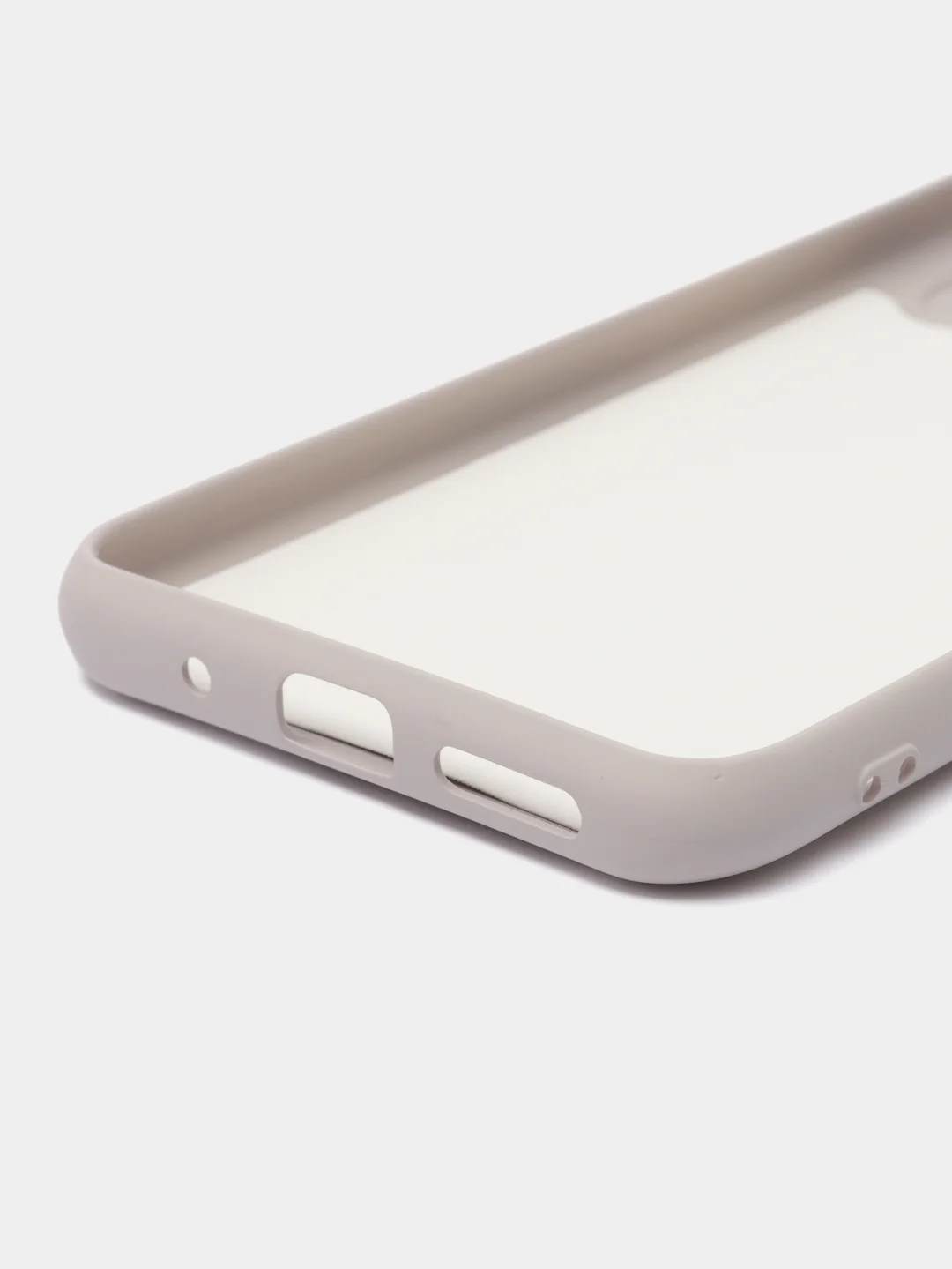 Бежевый меланж силиконовый чехол на Xiaomi Poco C40 ( Сяоми Поко С40 ) прозрачный , защита камеры