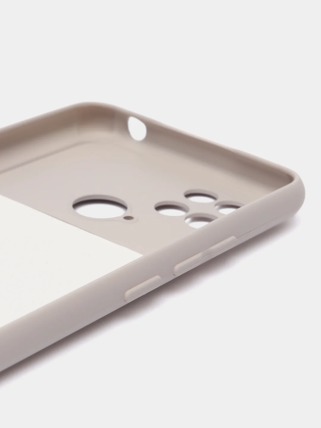 Бежевый меланж силиконовый чехол на Xiaomi Poco C40 ( Сяоми Поко С40 ) прозрачный , защита камеры