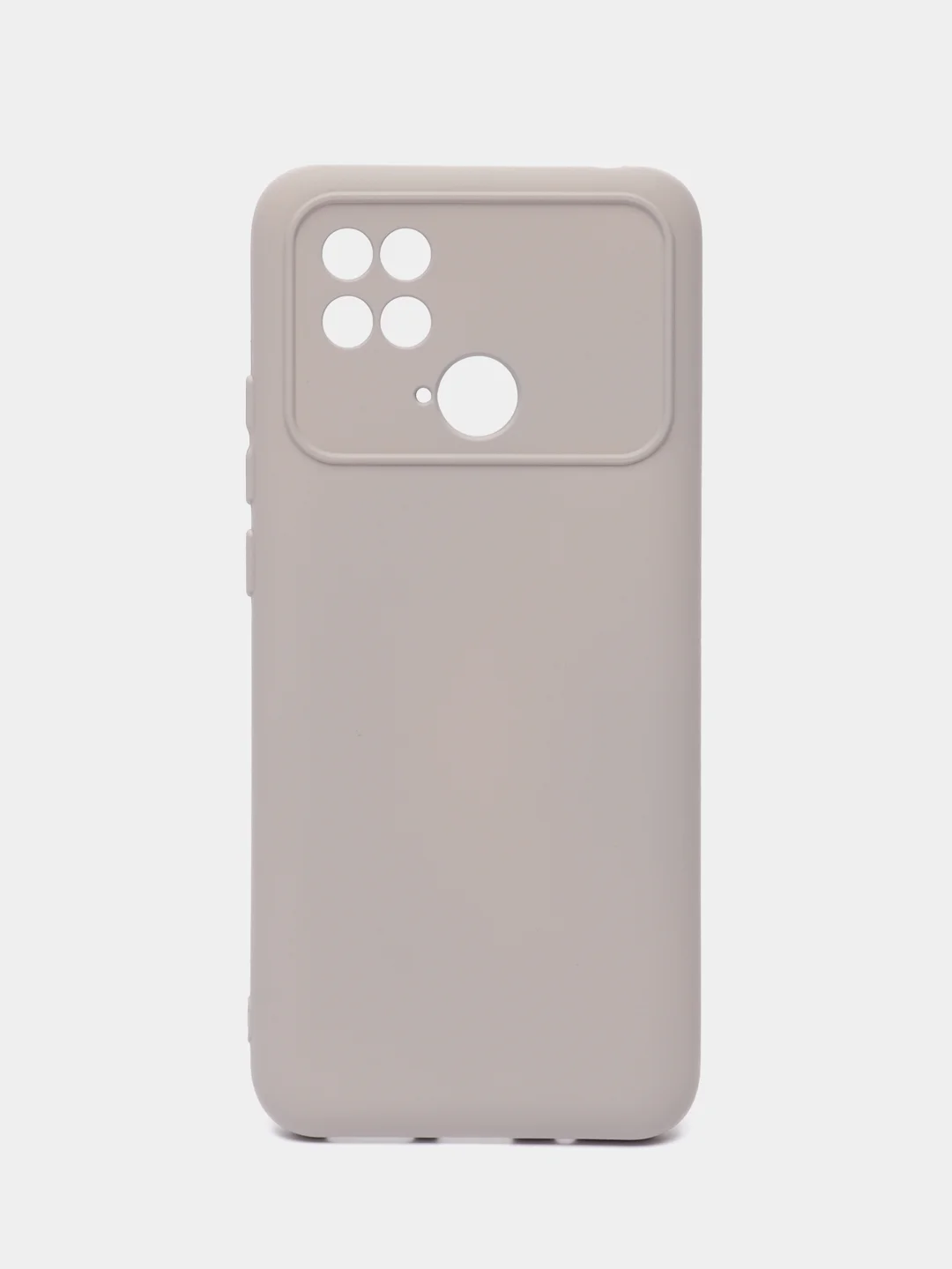 Бежевый меланж силиконовый чехол на Xiaomi Poco C40 ( Сяоми Поко С40 ) прозрачный , защита камеры