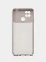 Бежевый меланж силиконовый чехол на Xiaomi Poco C40 ( Сяоми Поко С40 ) прозрачный , защита камеры