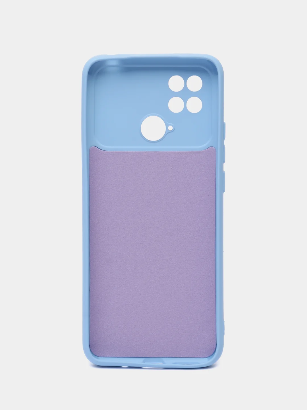 Лавандовый силиконовый чехол на Xiaomi Poco C40 ( Сяоми Поко С40 ) прозрачный , защита камеры