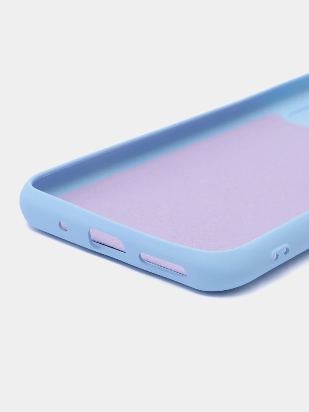 Лавандовый силиконовый чехол на Xiaomi Poco C40 ( Сяоми Поко С40 ) прозрачный , защита камеры