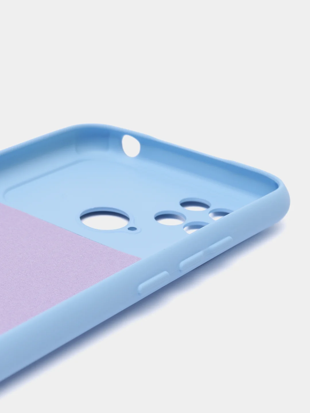 Лавандовый силиконовый чехол на Xiaomi Poco C40 ( Сяоми Поко С40 ) прозрачный , защита камеры
