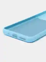Голубой силиконовый чехол на Xiaomi Poco C40 ( Сяоми Поко С40 ) прозрачный , защита камеры
