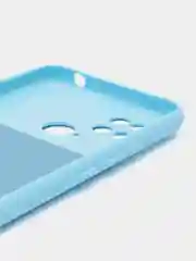 Голубой силиконовый чехол на Xiaomi Poco C40 ( Сяоми Поко С40 ) прозрачный , защита камеры