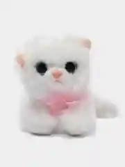 Белый мягкая игрушка собачка и кошка со звуком при нажатии на живот 16х15х9 см