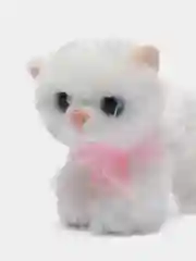 Белый мягкая игрушка собачка и кошка со звуком при нажатии на живот 16х15х9 см