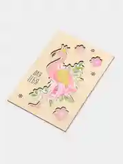 Алый открытка деревянная, 10 х 14,5 см