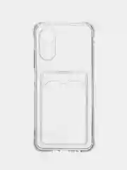 Прозрачный чехол для Oppo A17 / A17K, Оппо А17, А17К прозрачный, с карманом для карт
