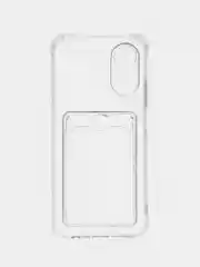 Прозрачный чехол для Oppo A17 / A17K, Оппо А17, А17К прозрачный, с карманом для карт