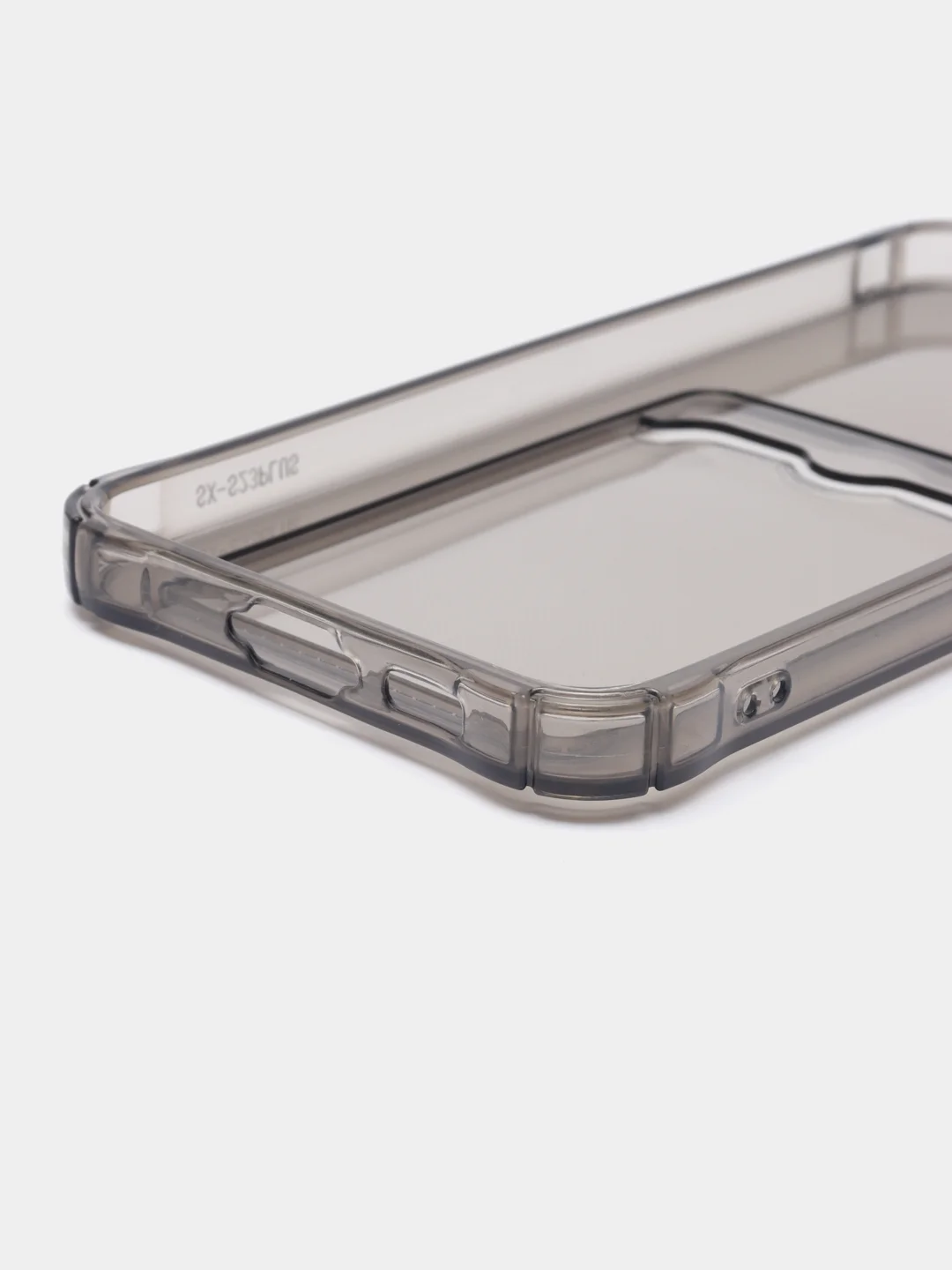 Серый чехол для Samsung Galaxy S23 Plus, Самсунг Галакси С23 Плюс, с карманом, прозрачный