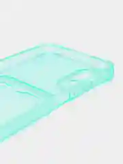 Бирюзовый чехол для Oppo A17 / A17K, Оппо А17, А17К прозрачный, с карманом для карт