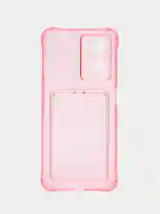 Розовый чехол для Oppo A57 4G, A77 4G, A77S (Оппо А57, А77 4 Джи) силиконовый, c защитой камеры