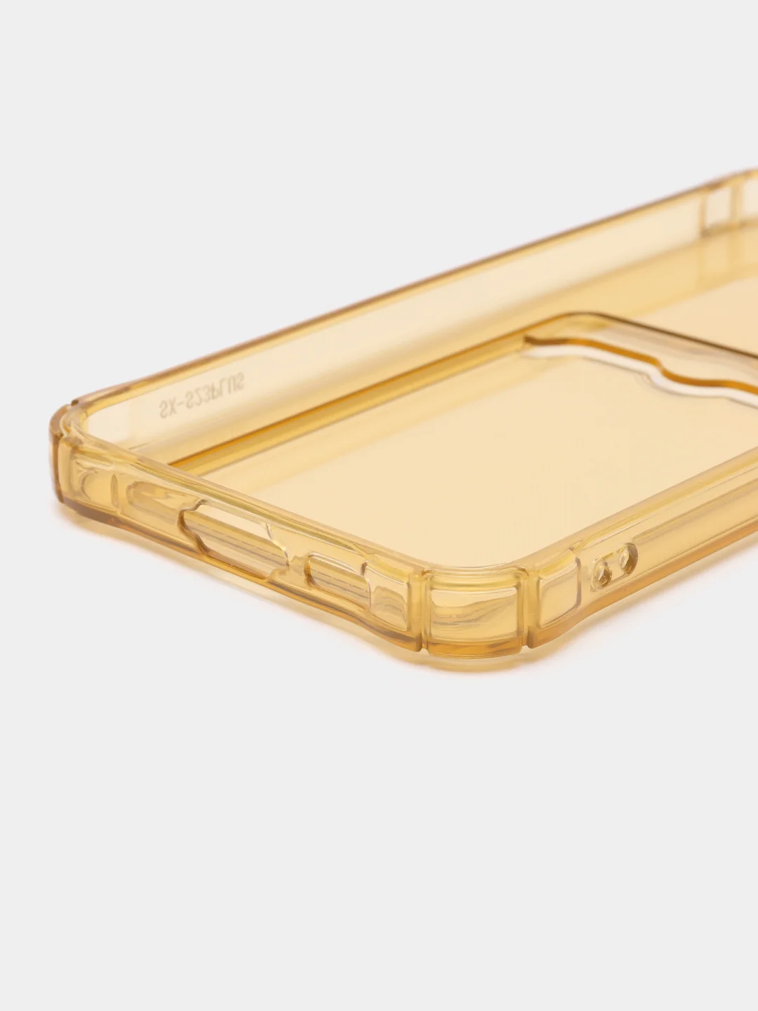 Желтый чехол для Samsung Galaxy S23 Plus, Самсунг Галакси С23 Плюс, с карманом, прозрачный