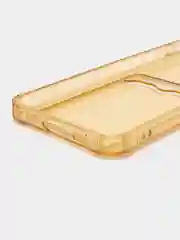 Желтый чехол для Samsung Galaxy S23 Plus, Самсунг Галакси С23 Плюс, с карманом, прозрачный
