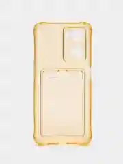 Золотой чехол для Oppo A57 4G, A77 4G, A77S (Оппо А57, А77 4 Джи) силиконовый, c защитой камеры