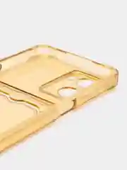 Золотой чехол для Oppo A57 4G, A77 4G, A77S (Оппо А57, А77 4 Джи) силиконовый, c защитой камеры