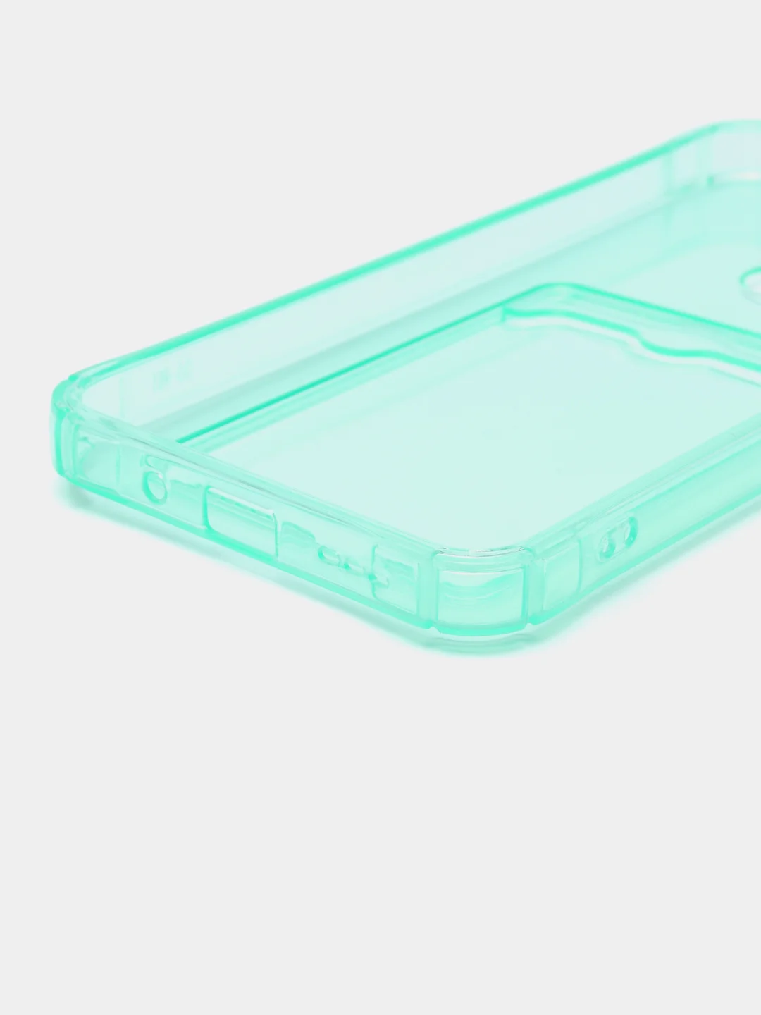 Бирюзовый силиконовый чехол Xiaomi Redmi 9C 10A, с карманом для карт, прозрачный