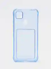 Синий силиконовый чехол Xiaomi Redmi 9C 10A, с карманом для карт, прозрачный