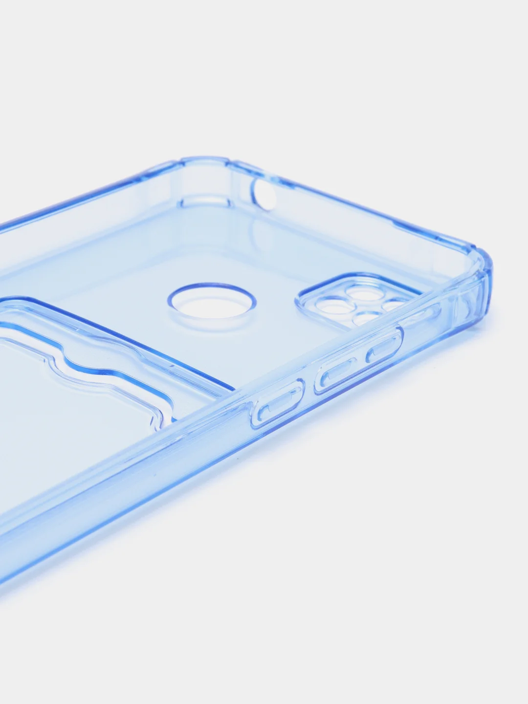 Серый силиконовый чехол Xiaomi Redmi 9C 10A, с карманом для карт, прозрачный