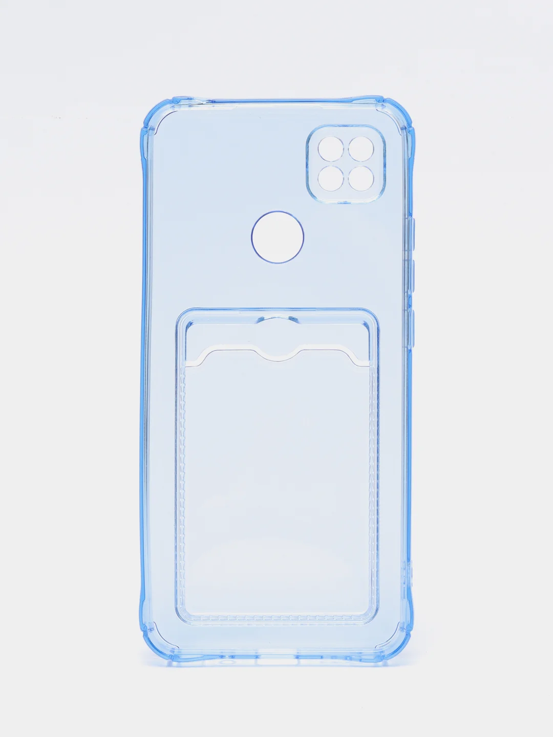 Серый силиконовый чехол Xiaomi Redmi 9C 10A, с карманом для карт, прозрачный