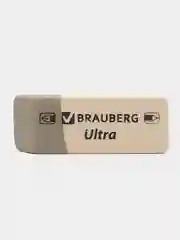 Ластик, резинка стирательная, для карандаша, Brauberg, серо-белый, натуральный каучук