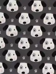 Серый пакет с принтом 30 х 20, пакет MiniDog