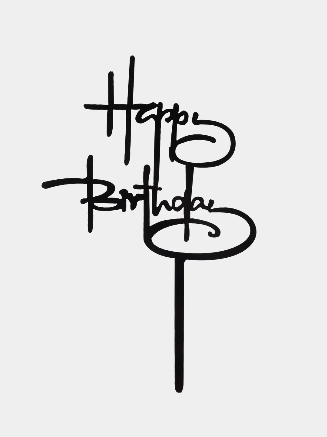 Багровый украшение для торта "С днем родждения", топпер "Happy Birthday"