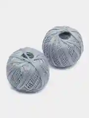 Серый металлик нитки-пряжа "Ирис", хлопок, 25 г, 150 м,(В уп. 2 шт.)