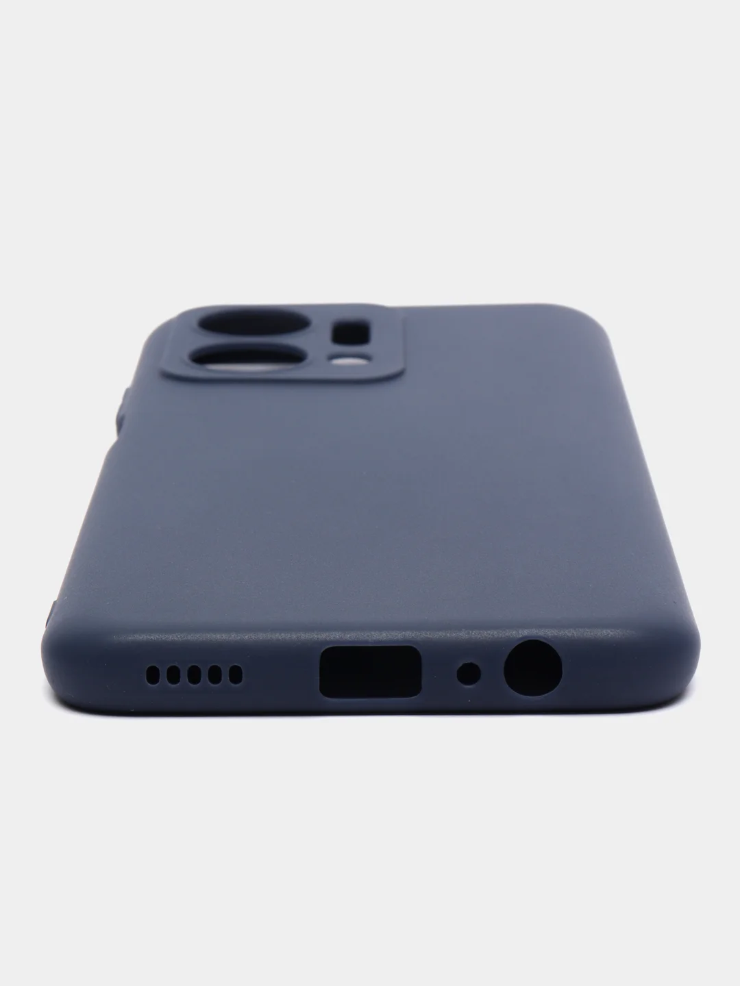 Синий чехол BROSCORP для Honor X7a матовый, силиконовый, тонкий, бортик вокруг камер