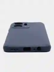 Синий чехол BROSCORP для Honor X7a матовый, силиконовый, тонкий, бортик вокруг камер