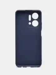 Синий чехол BROSCORP для Honor X7a матовый, силиконовый, тонкий, бортик вокруг камер
