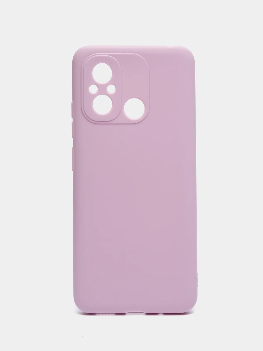 Фиолетовый чехол BROSCORP для Xiaomi Redmi 12С матовый силиконовый тонкий, бортик вокруг камер