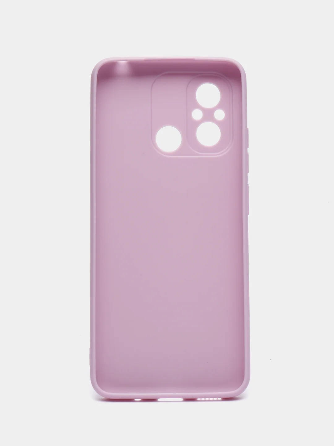 Фиолетовый чехол BROSCORP для Xiaomi Redmi 12С матовый силиконовый тонкий, бортик вокруг камер