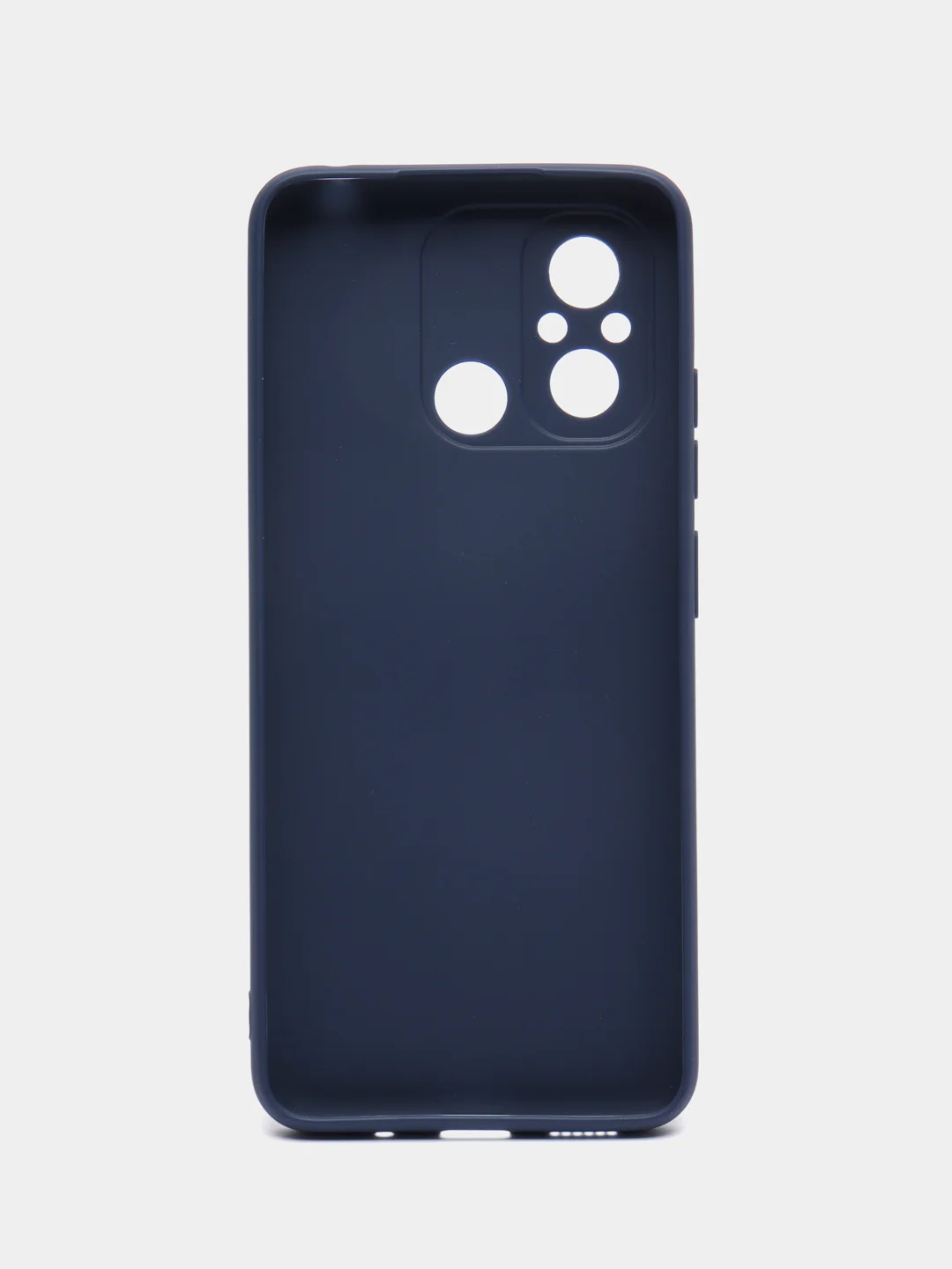 Синий чехол BROSCORP для Xiaomi Redmi 12С матовый силиконовый тонкий, бортик вокруг камер