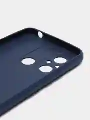 Синий чехол BROSCORP для Xiaomi Redmi 12С матовый силиконовый тонкий, бортик вокруг камер