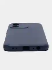 Синий чехол BROSCORP для Honor X5 матовый силиконовый, тонкий, бортик вокруг камер