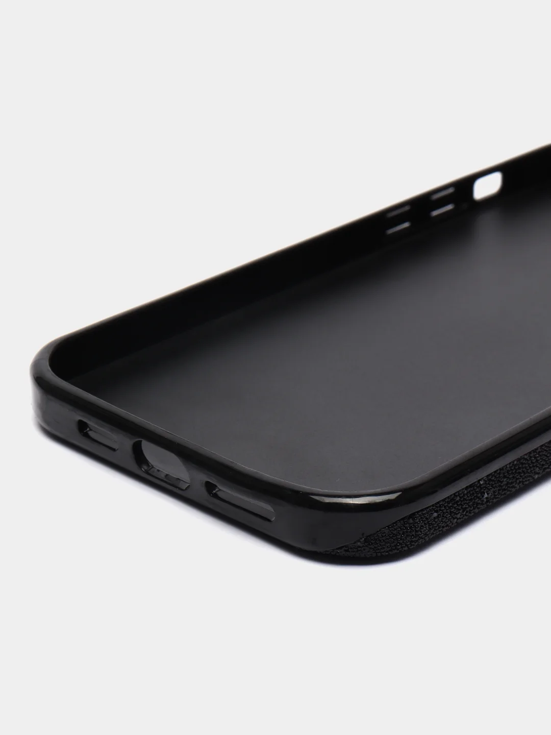 Черный блестящий чехол Broscorp на iPhone 14 Pro Max, со стразами и кристаллами