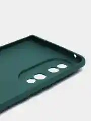Тёмно-зелёный чехол BROSCORP для Honor 70, матовый, силиконовый, тонкий, бортик вокруг камер