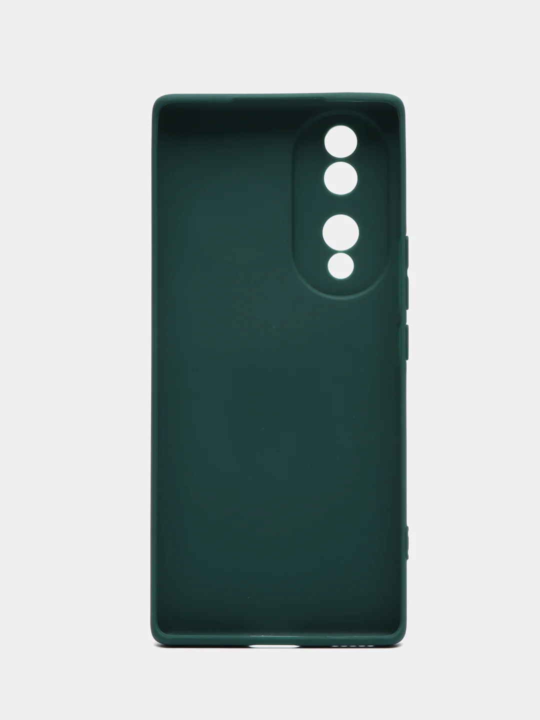 Тёмно-зелёный чехол BROSCORP для Honor 70, матовый, силиконовый, тонкий, бортик вокруг камер