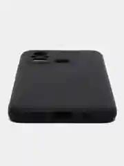 Черный чехол BROSCORP для Xiaomi Redmi 12С матовый силиконовый тонкий, бортик вокруг камер