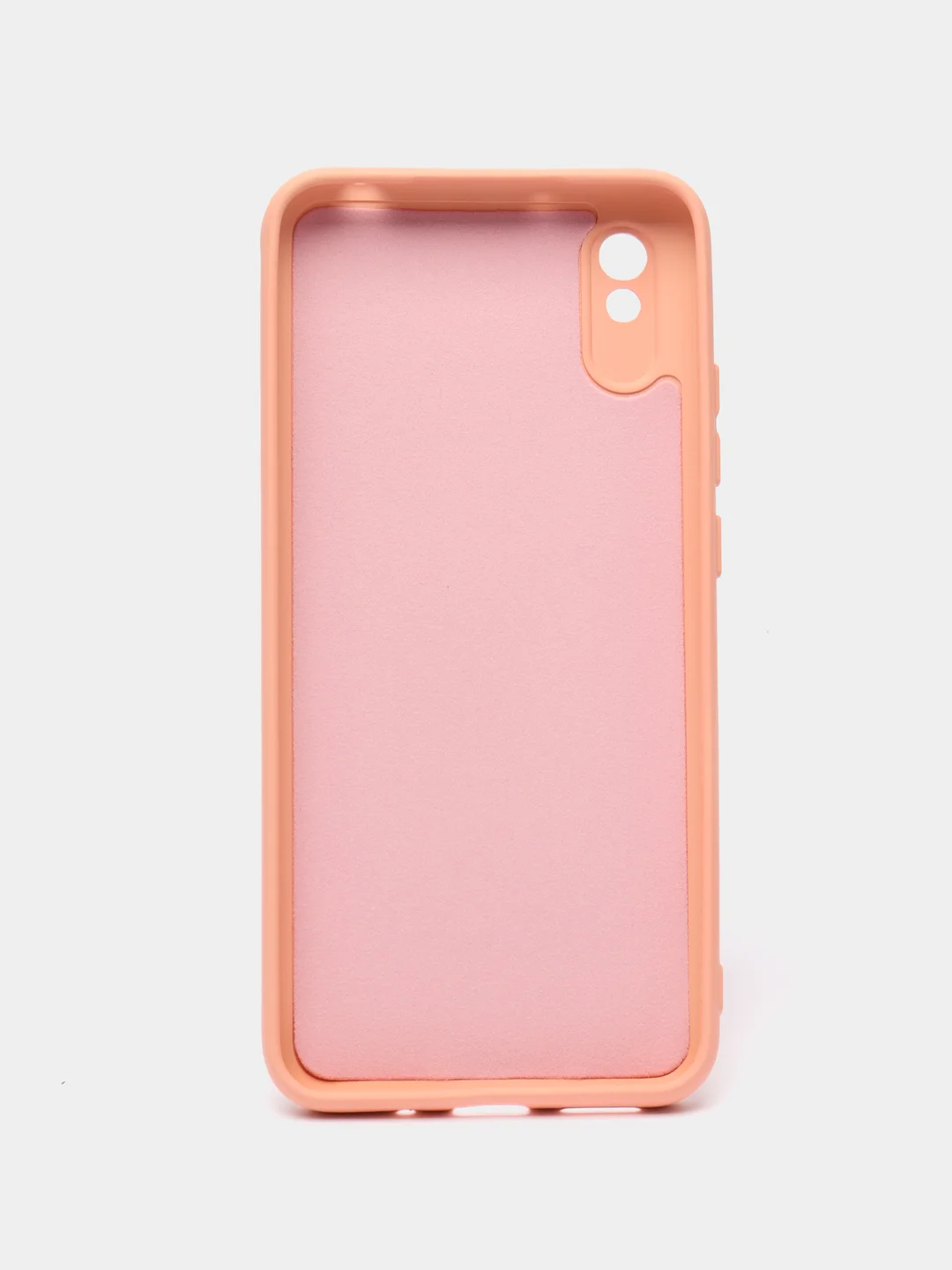 Пудровый силиконовый чехол на Xiaomi Redmi 9A ( Сяоми Редми 9А ) прозрачный, с подкладом