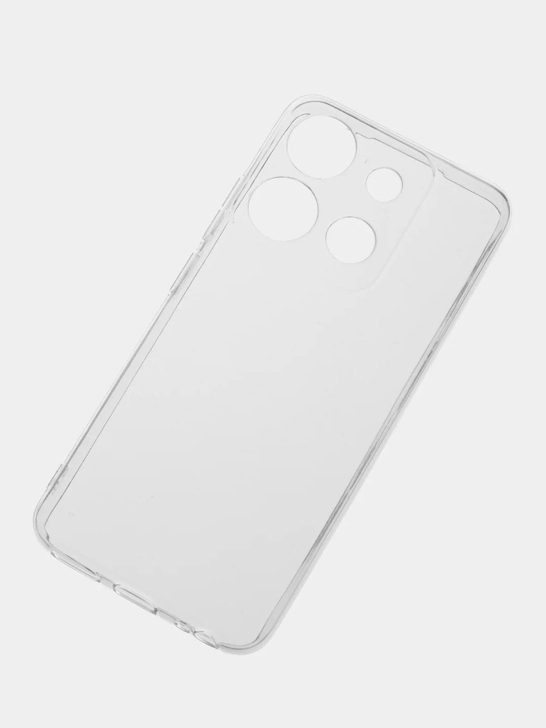 Прозрачный силиконовый чехол BROSCORP для Infinix Smart 7 прозрачный с защитой камер и от прилипания