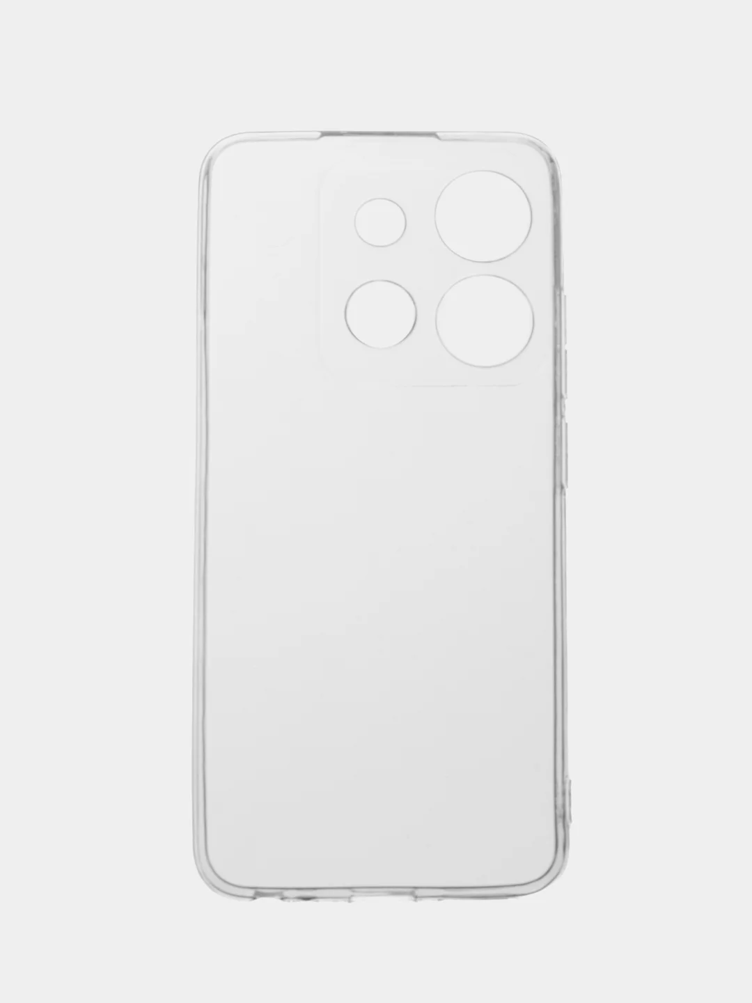 Прозрачный силиконовый чехол BROSCORP для Infinix Smart 7 прозрачный с защитой камер и от прилипания
