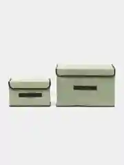 Зеленый 2 шт коробка-кофр КАРТОФАН, складная, тканевая, для хранения вещей, ящик-органайзер, контейнер
