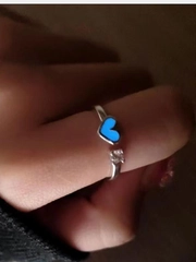 Светящееся кольцо "Сердце" женское, регулируемое, безразмерное