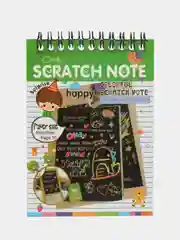 Зеленый скрэтбук, блокнот для рисования, scratch note, блокнот